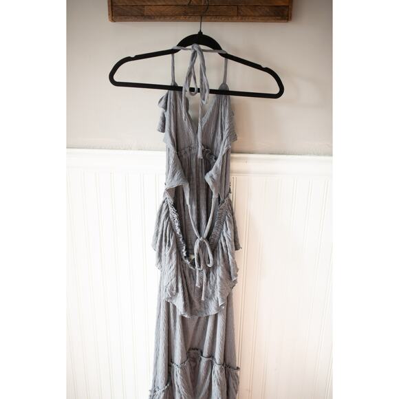 Free People Beach Santa Luz Ruffle Maxi Dress Large NEW - Picture 4 of 5